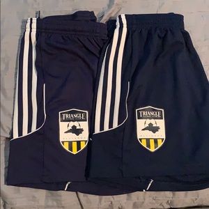 2 pair Adidas Triangle Futbol Club Alliance Shorts